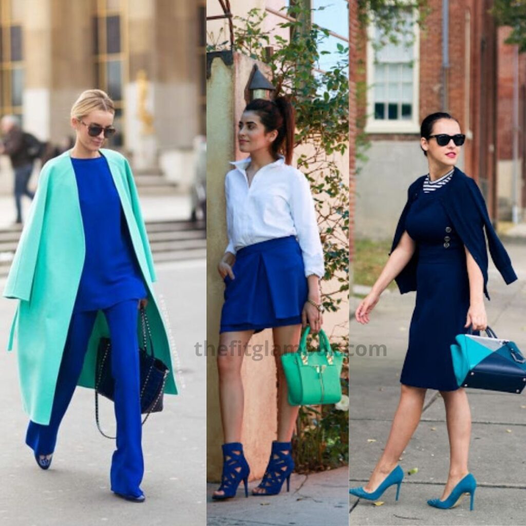 cobalt blue and turquoise outfit ideas