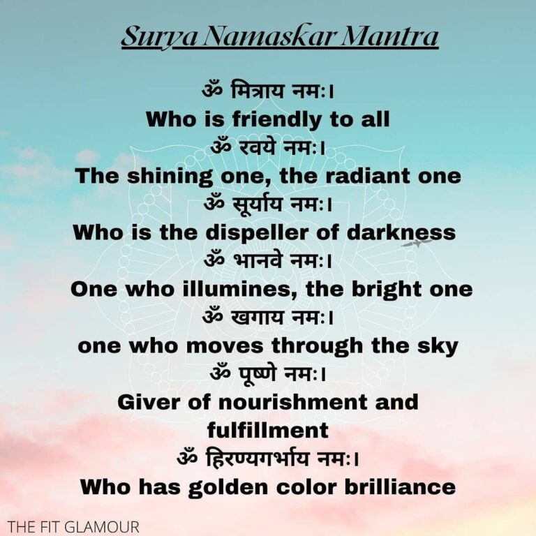 Surya Namaskar Mantra Meaning, Steps & Benefits - The Fit Glamour